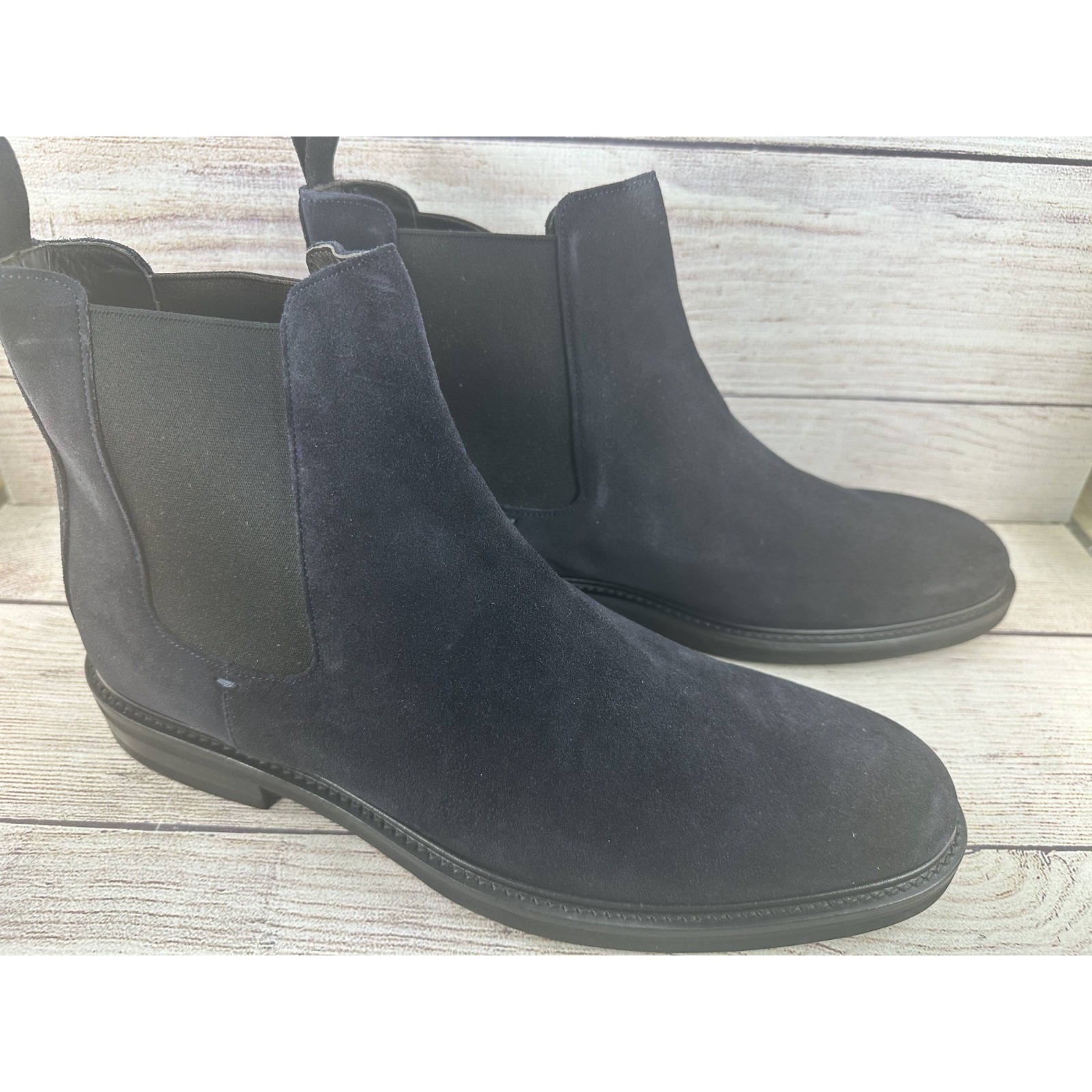 To Boot New York Men's Navy 615m Caristan Softy Leather Chelsea Boots Size 13 M